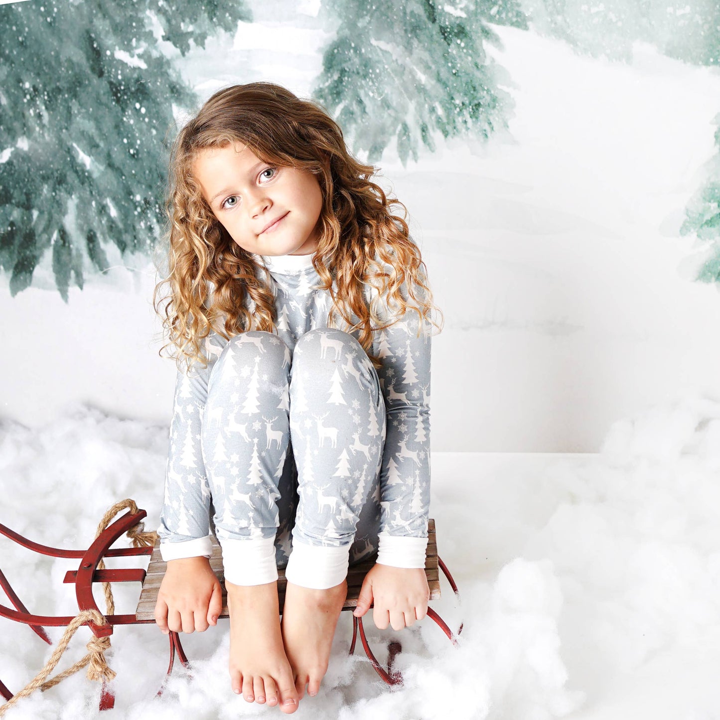 White Christmas 2-Piece Bamboo Child Pajamas