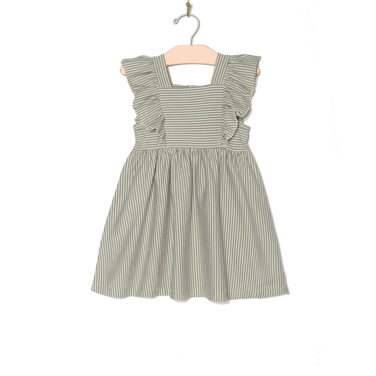 Flutter Tank Dress - Steel Stripe - Wild Child Hat CoCity Mouse Studio