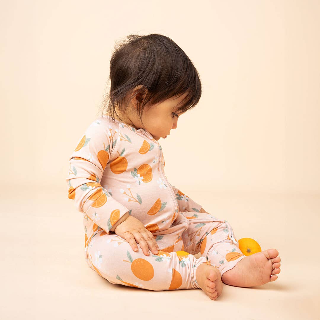 Freshly Squeezed Oranges Bamboo Convertible Pajamas Florida Baby Gift - Wild Child Hat CoEmerson and FriendsPajamas