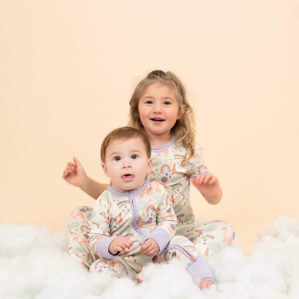 Magical Unicorns Bamboo Convertible Baby Pajamas - Wild Child Hat CoEmerson and Friends