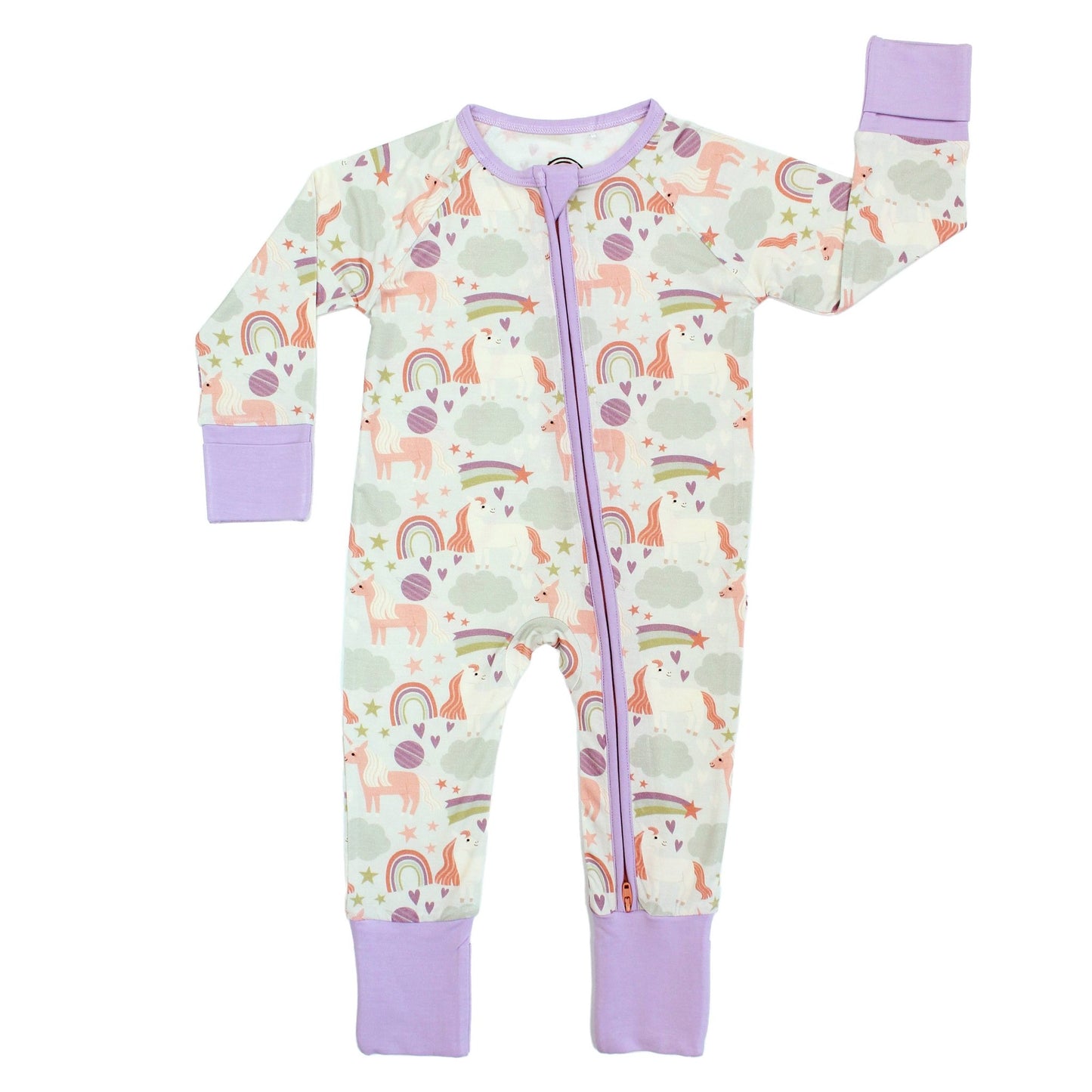 Magical Unicorns Bamboo Convertible Baby Pajamas - Wild Child Hat CoEmerson and Friends