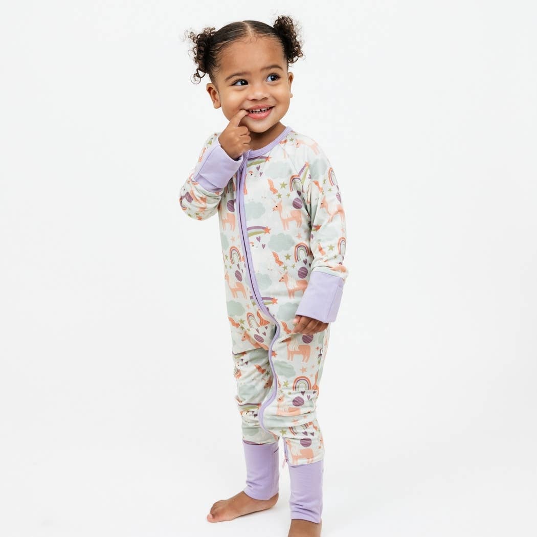 Magical Unicorns Bamboo Convertible Baby Pajamas - Wild Child Hat CoEmerson and Friends