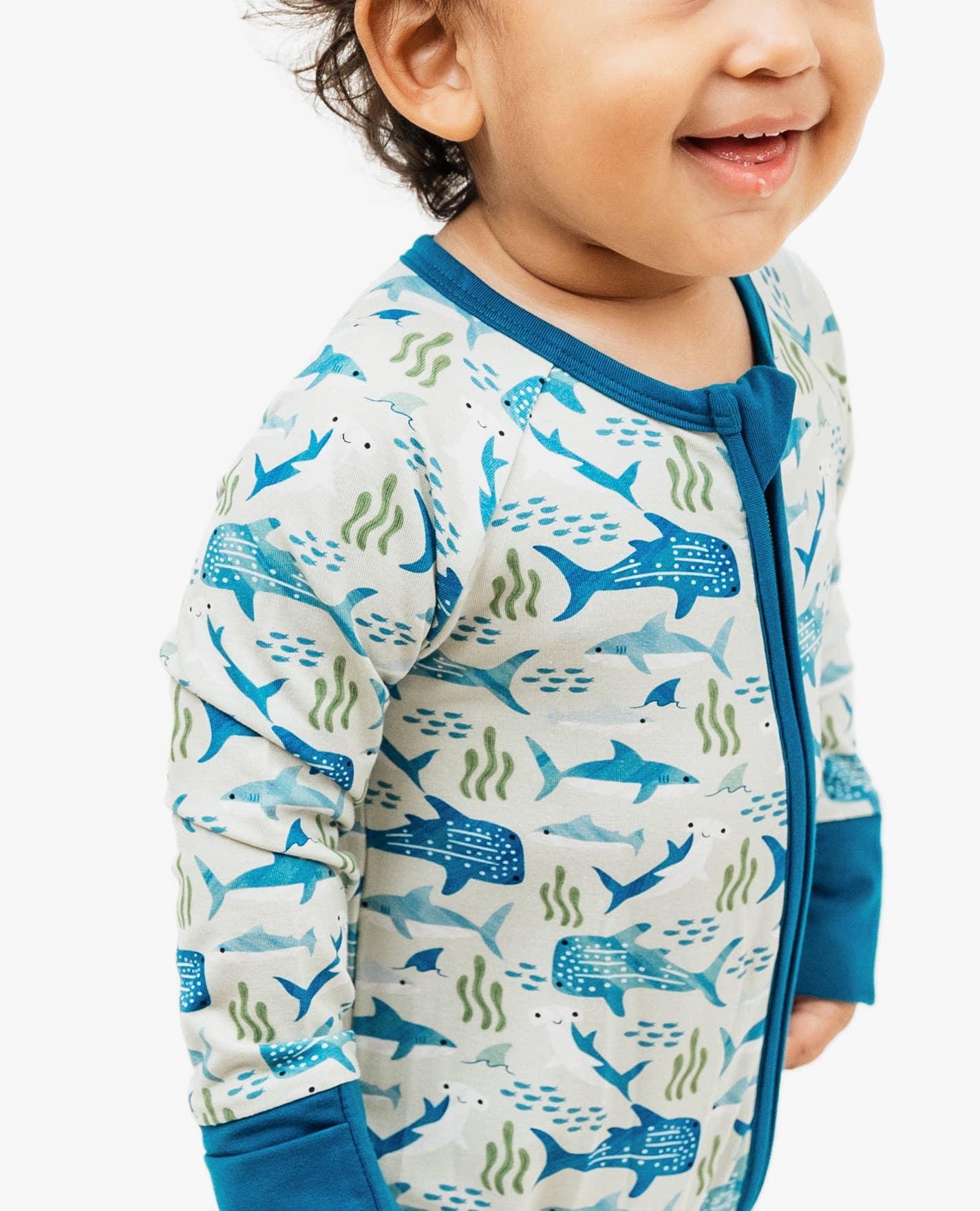 Shark Friends Ocean Bamboo Convertible Baby Pajamas - Wild Child Hat CoEmerson and Friends
