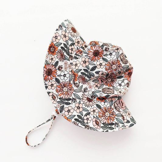 Vintage Flora Sunhat UPF 50+ Baby & Toddler - Wild Child Hat CoHuggalugsSun Hat