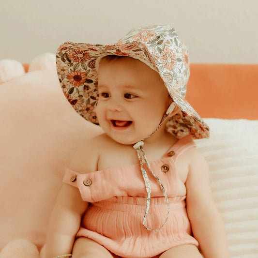 Vintage Flora Sunhat UPF 50+ Baby & Toddler - Wild Child Hat CoHuggalugsSun Hat