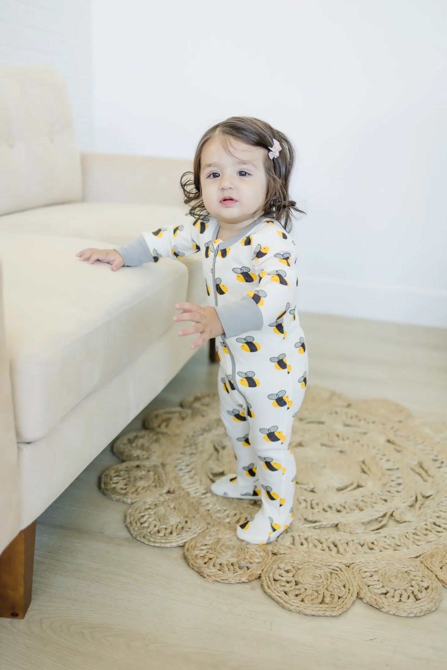 Bumble Bee Organic Baby Footie Pajamas - Wild Child Hat CoCat & DogmaPajamas