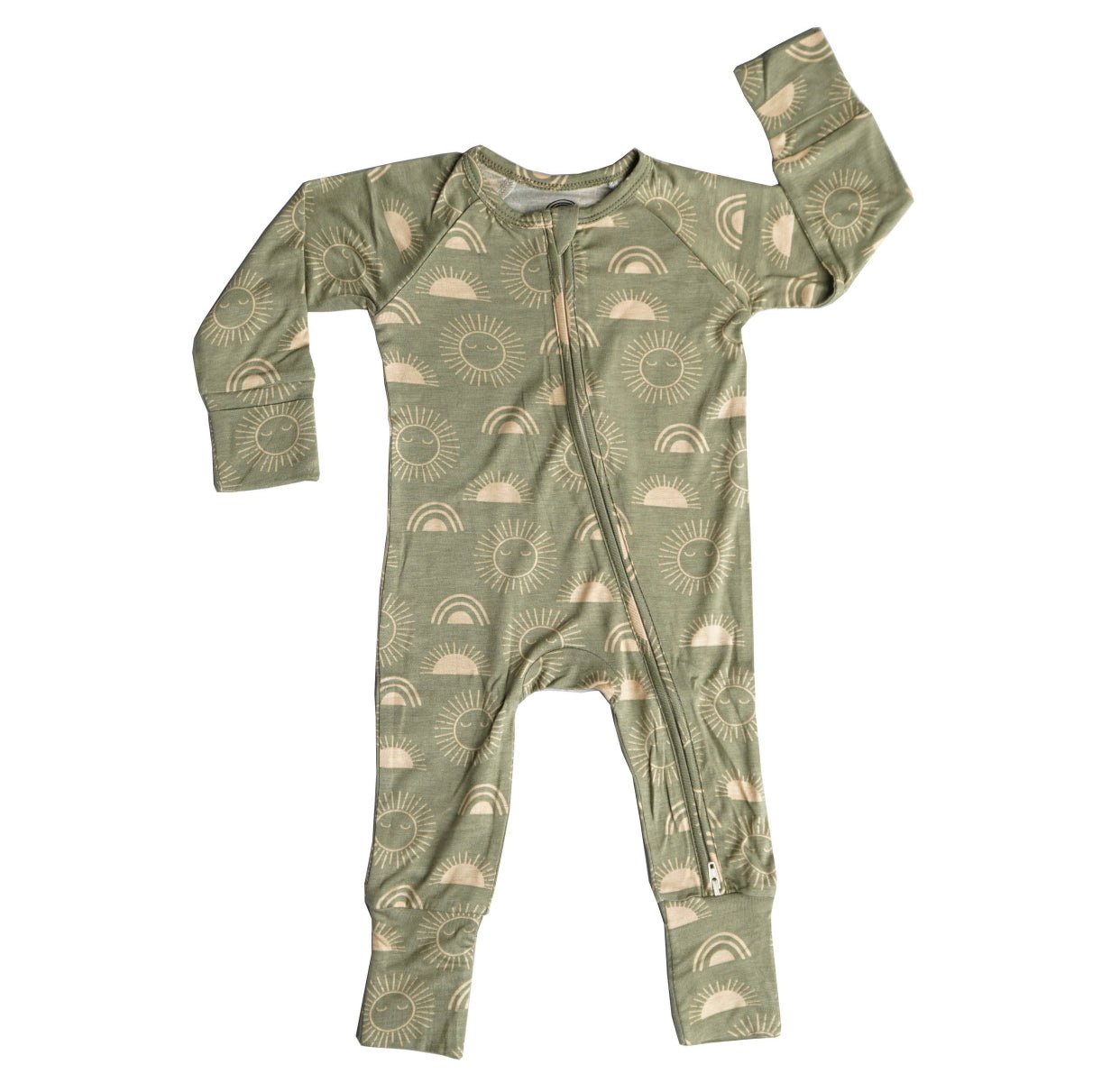 Celestial Sun Bamboo Convertible Baby Pajama - Wild Child Hat CoEmerson and FriendsPajamas