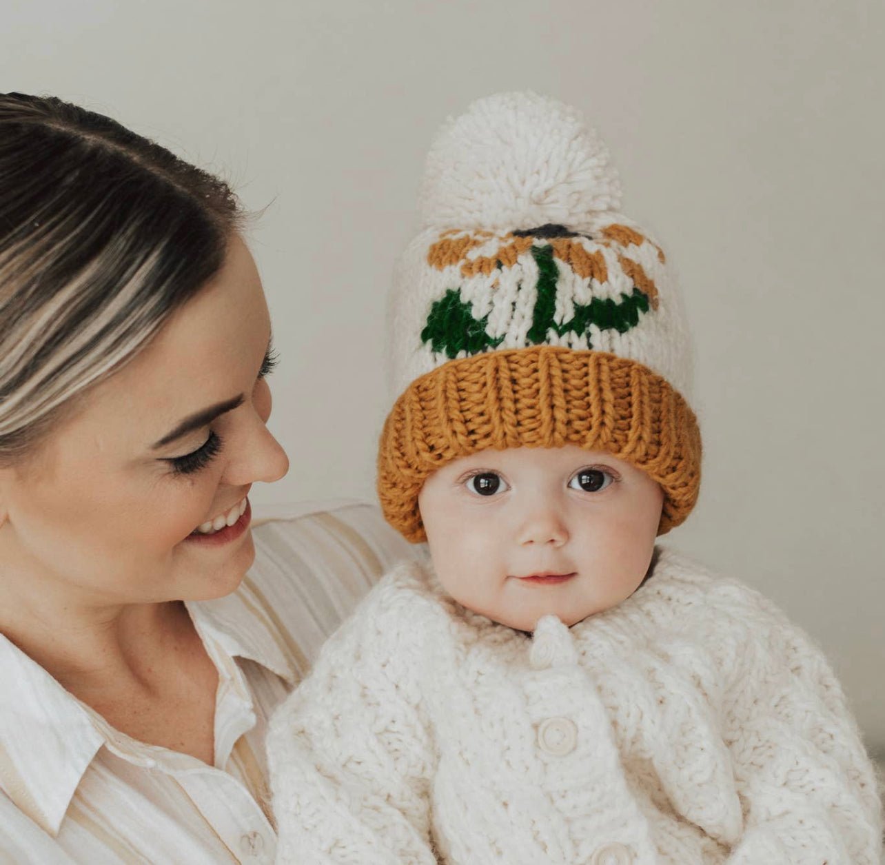 Coneflower Gold Knit Beanie Hat - Wild Child Hat CoHuggalugsBeanie