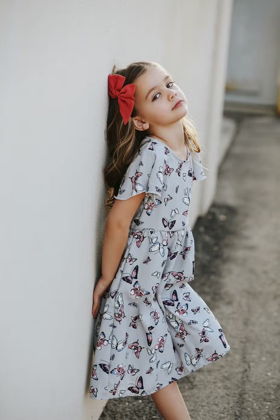 Etta Blue Butterfly Dress - Wild Child Hat CoNavy FieldsDress
