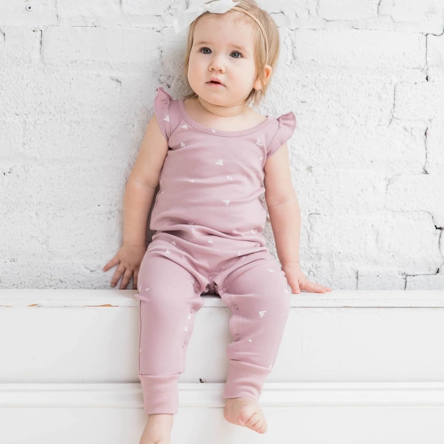 Flutter Sleeve Romper - Wild Child Hat CoColored OrganicsOnesie