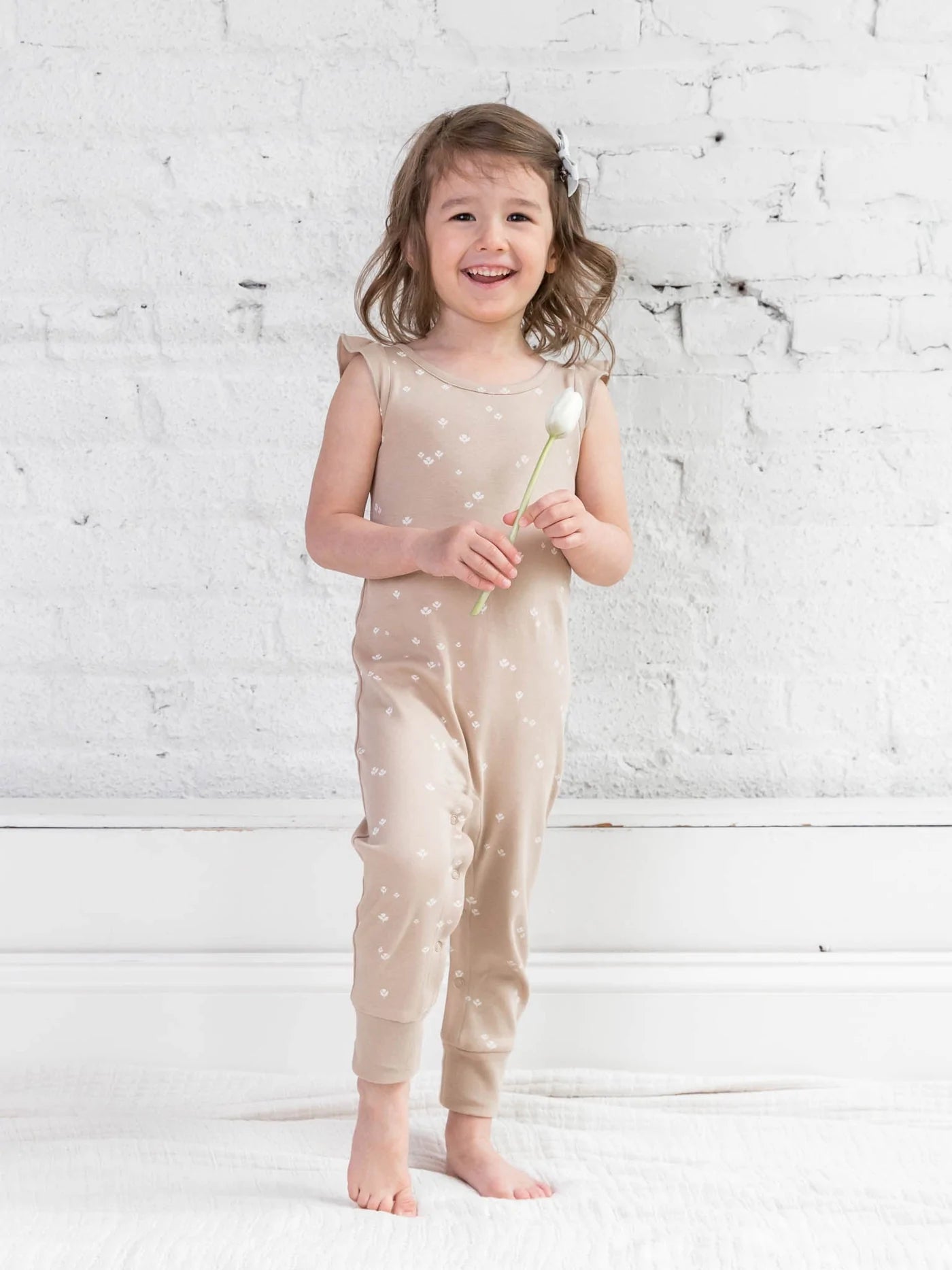 Flutter Sleeve Romper - Wild Child Hat CoColored OrganicsOnesie