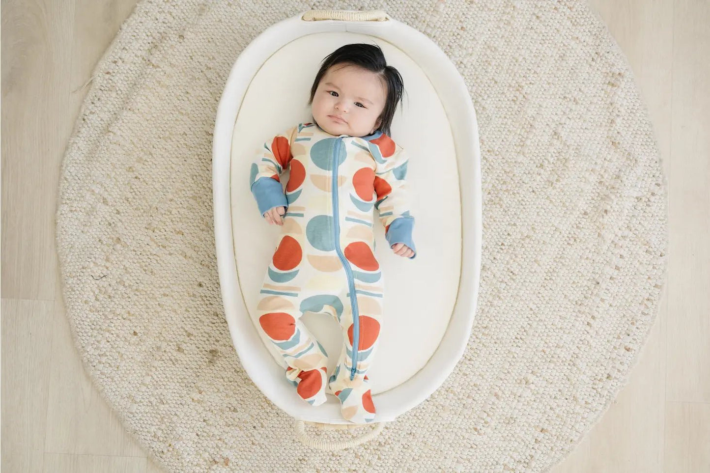 Geometric Moon Baby Footie Pajamas - Wild Child Hat CoCat & DogmaPajamas