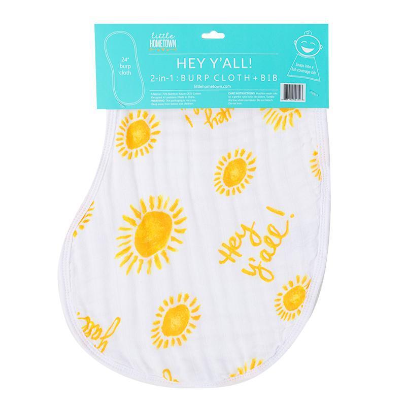 Hey Y'all Burp Cloth/Bib - Wild Child Hat CoLittle HometownBib