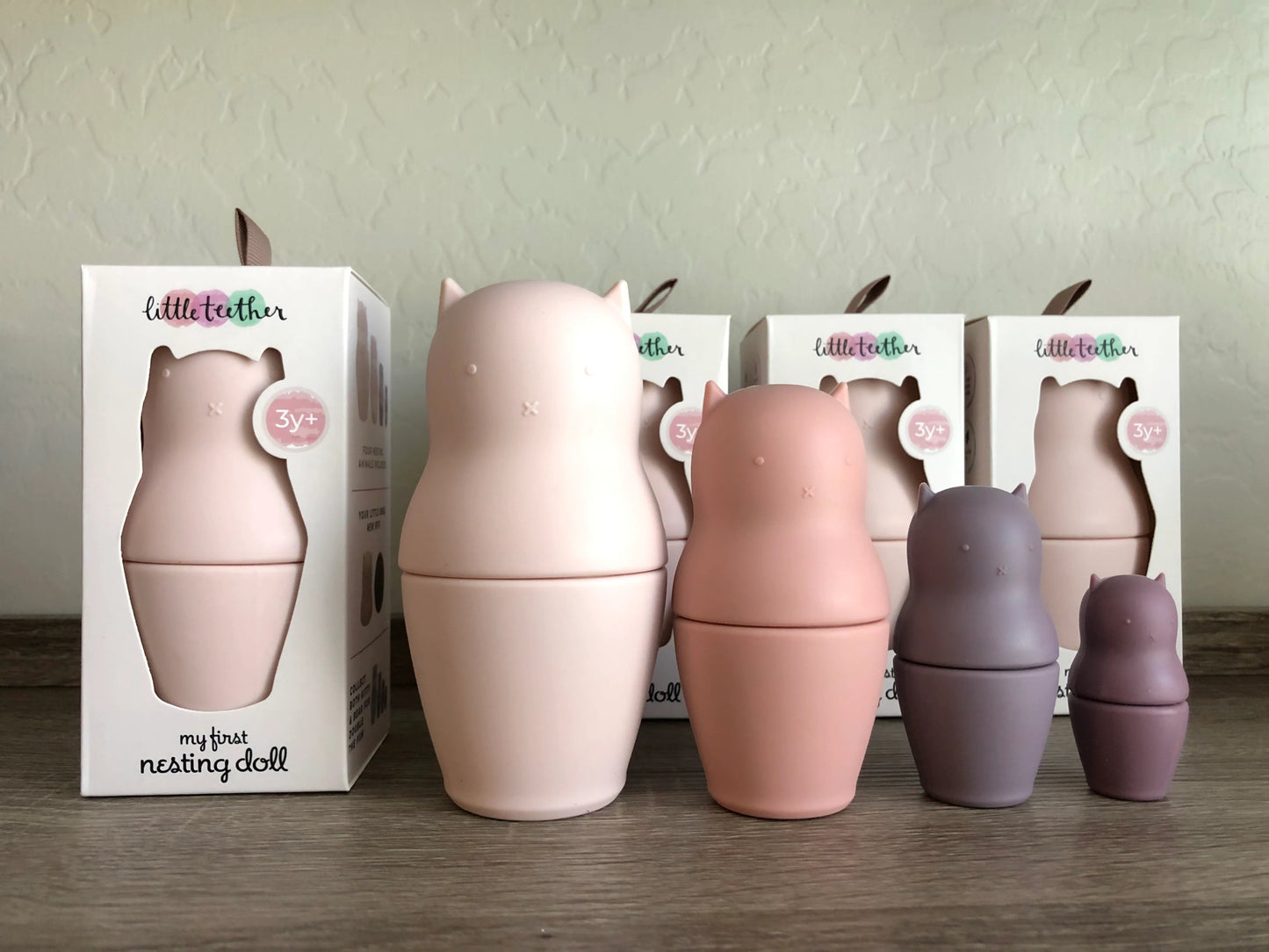 Kitty Nesting Doll Teething Toy-Pink - Wild Child Hat CoLittle TeetherTeether