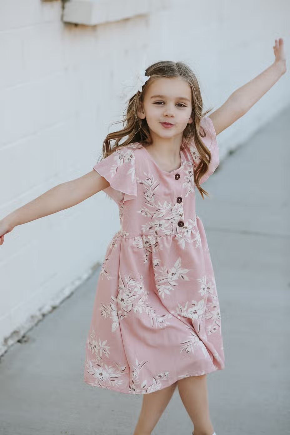 Mia Pink Floral Dress - Wild Child Hat CoNavy FieldsDress