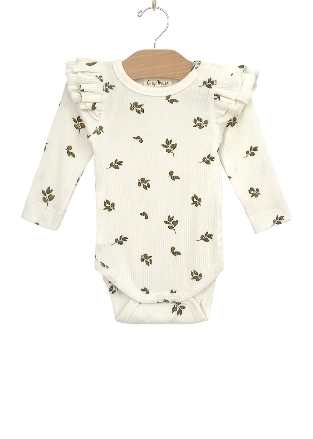 Olives Flutter Sleeve Bodysuit