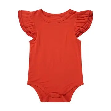 Red Bamboo Flutter Baby Onesie - Wild Child Hat CoEmerson and FriendsBodysuit