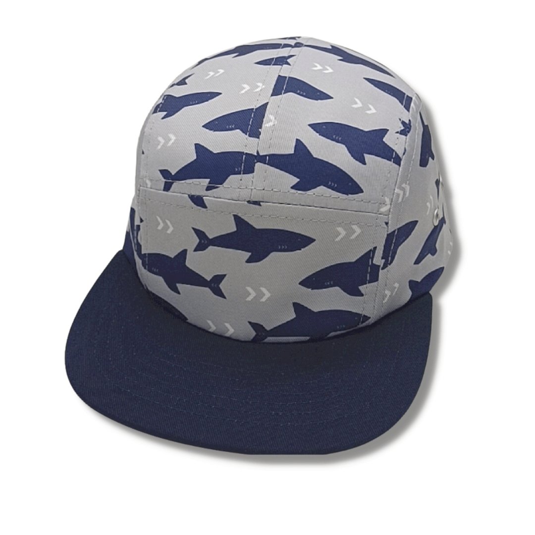Shark 5 Panel Camp Hat - Wild Child Hat CoWild Child Hat Co