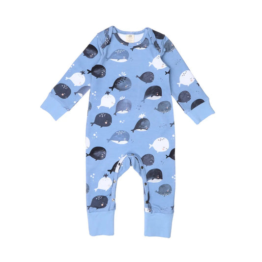 Whale Long Bodysuit - Wild Child Hat CoWalkiddyPajamas