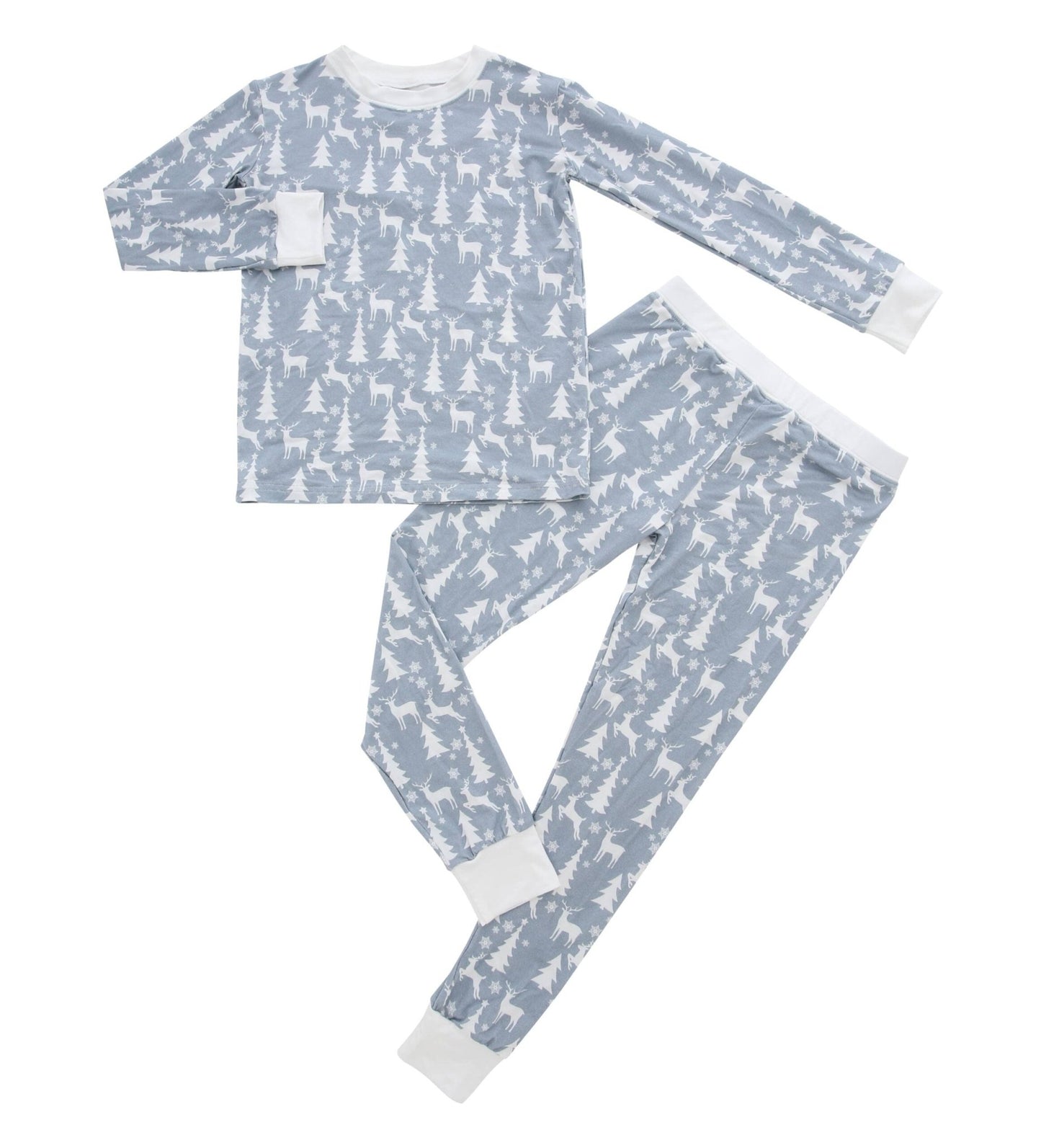 White Christmas 2-Piece Bamboo Child Pajamas - Wild Child Hat CoEmerson and FriendsPajamas
