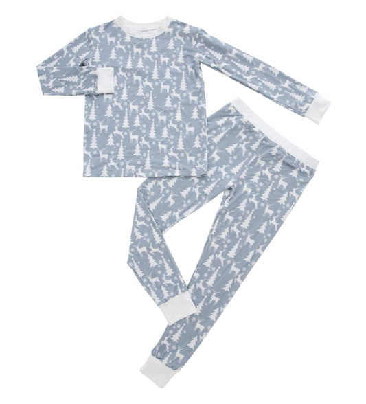 White Christmas 2-Piece Bamboo Child Pajamas - Wild Child Hat CoEmerson and FriendsPajamas