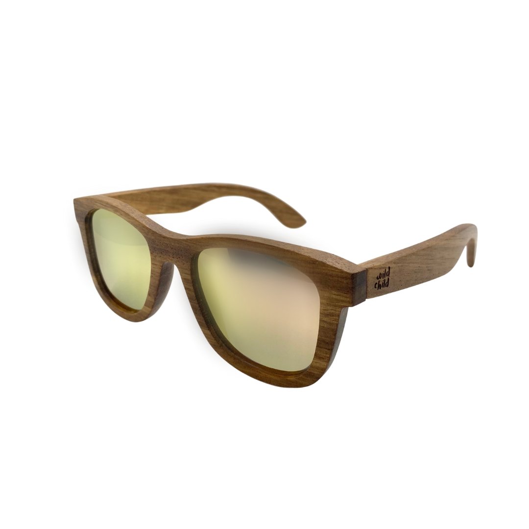 Zebra Wood with Rose Gold Lenses - Wild Child Hat CoWild Child Hat CoSunglasses
