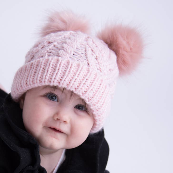 Blush Pink Fluffer Beanie Hat Baby & Kids - Wild Child Hat CoHuggalugs