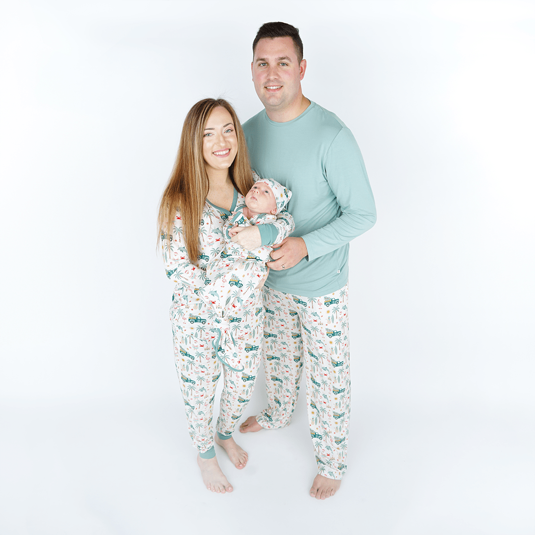 Coastal Christmas Adult Bamboo Pajama Relaxed Lounge Pants - Wild Child Hat CoEmerson and Friends