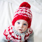 Fairisle Red Beanie Hat for Baby & Kids - Wild Child Hat CoHuggalugs