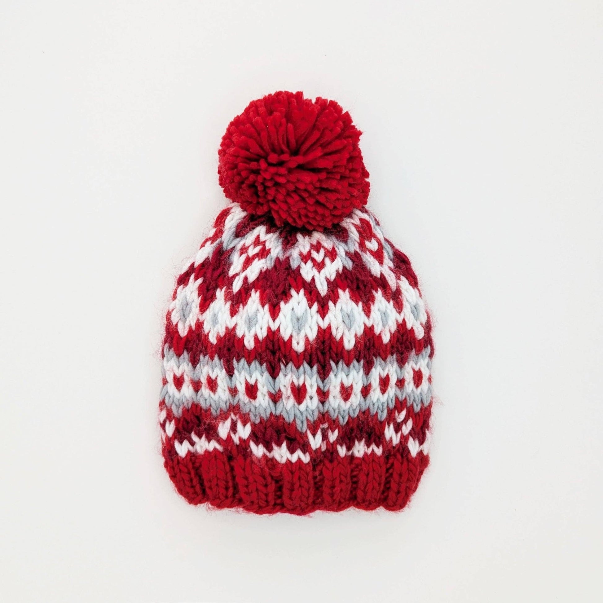 Fairisle Red Beanie Hat for Baby & Kids - Wild Child Hat CoHuggalugs