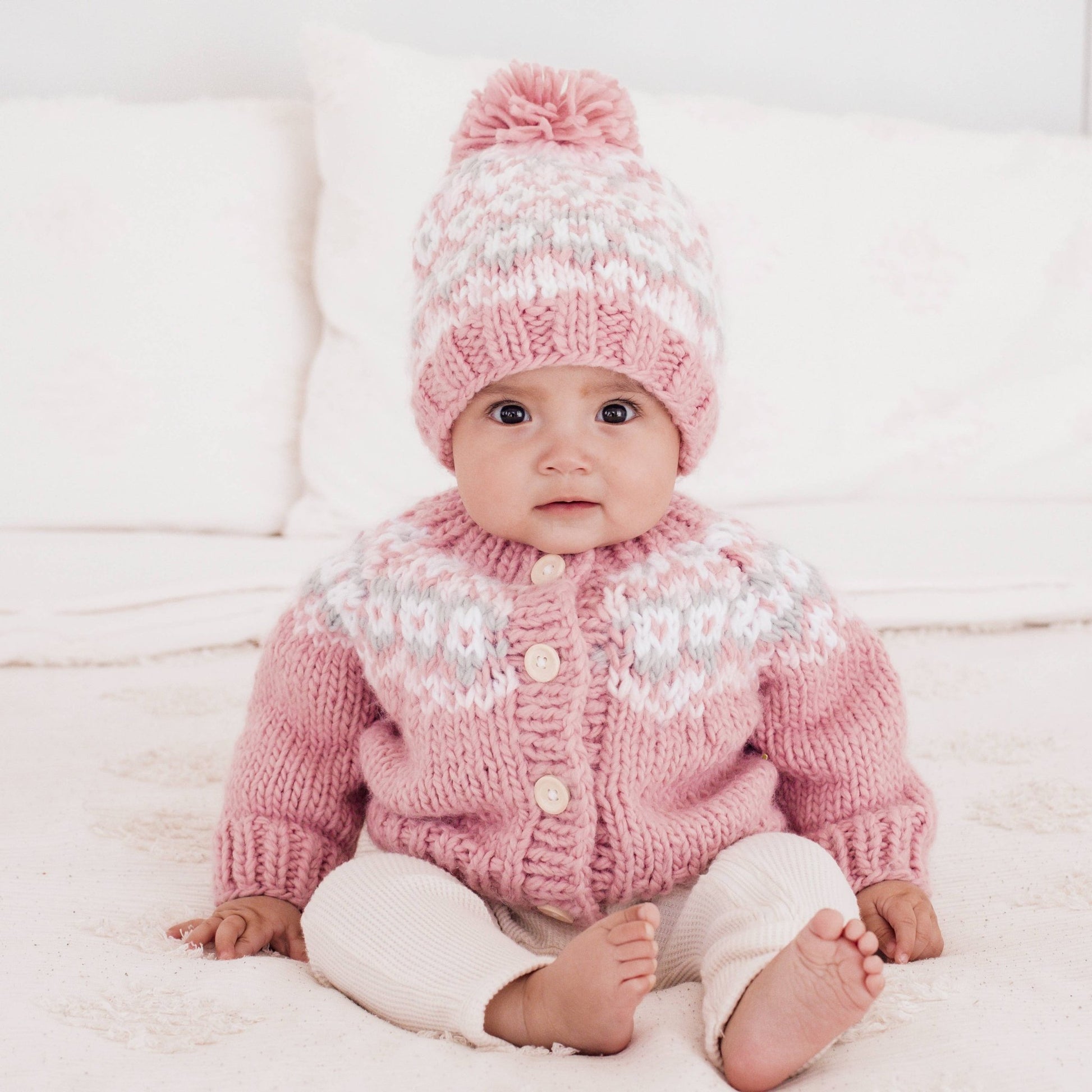 Fairisle Rosy Beanie Hat Baby & Kids - Wild Child Hat CoHuggalugs