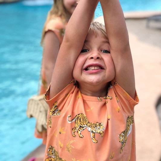 Juno SS T-shirt classic tiger - Wild Child Hat CoThe Striped Cat