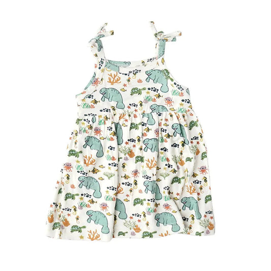 Manatee Summer Sundress Bamboo Kids Clothing - Wild Child Hat CoEmerson and FriendsDress