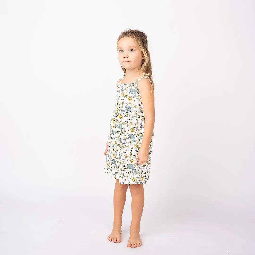 Manatee Summer Sundress Bamboo Kids Clothing - Wild Child Hat CoEmerson and FriendsDress