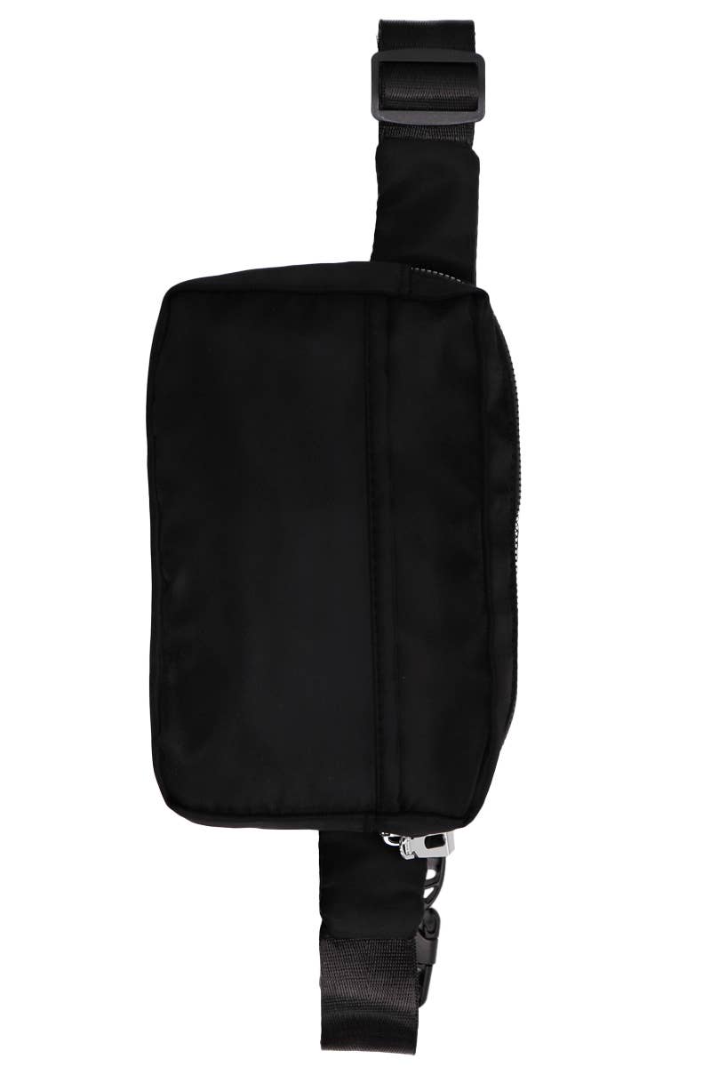 Minimal Matte Black Belt Bum Fanny Pack - Wild Child Hat CoCap Zone
