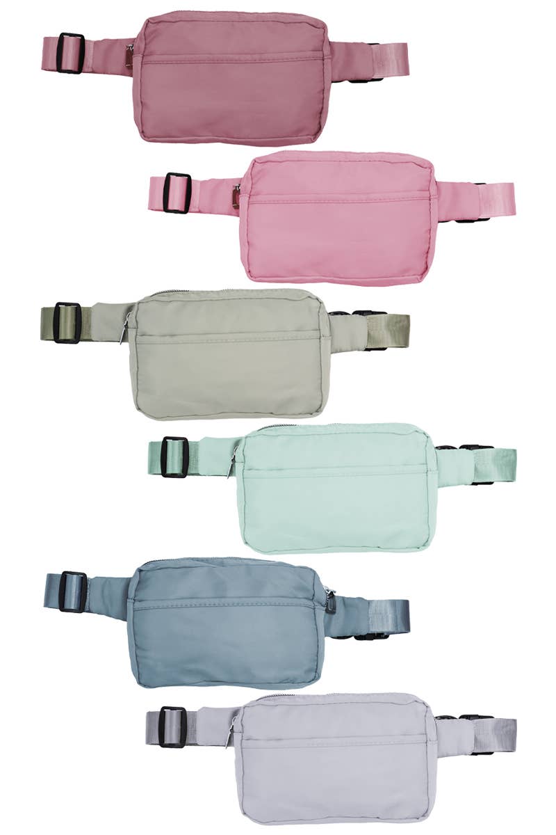 Minimal Matte Pastel Belt Bum Fanny Pack - Wild Child Hat CoCap Zone