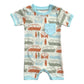 Organic Cotton Short Sleeve Romper - Vintage Bus - Wild Child Hat CoCat & Dogma