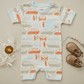Organic Cotton Short Sleeve Romper - Vintage Bus - Wild Child Hat CoCat & Dogma