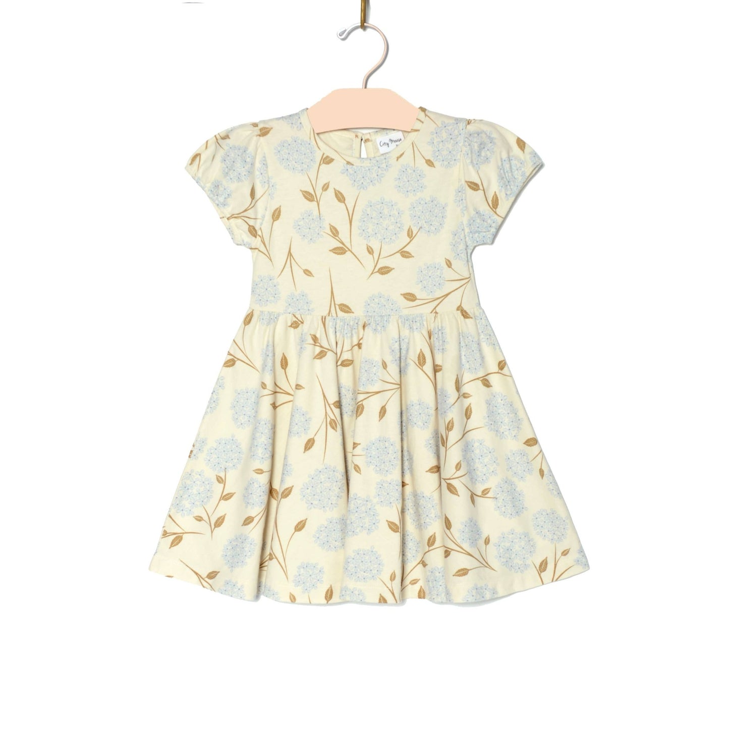 Puff Sleeve Twirl Dress - Hydrangea - Wild Child Hat CoCity Mouse Studio