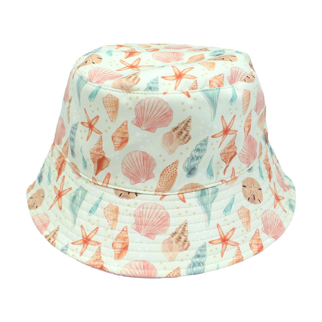 Sandy Seashells Pink Reversible Beach Baby Bucket Hat - Wild Child Hat CoEmerson and FriendsBucket Hat