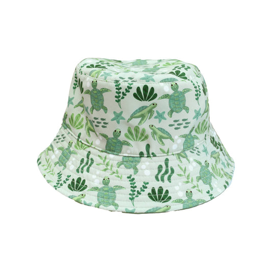Save the Sea Turtles and Lucky Green Reversible Bucket Hat - Wild Child Hat CoEmerson and Friends