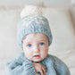 Snowflake Surf Blue Beanie Hat for Baby & Kids - Wild Child Hat CoHuggalugs