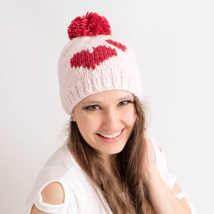 Sweetheart Knit Beanie Hat SALE - Wild Child Hat CoHuggalugs