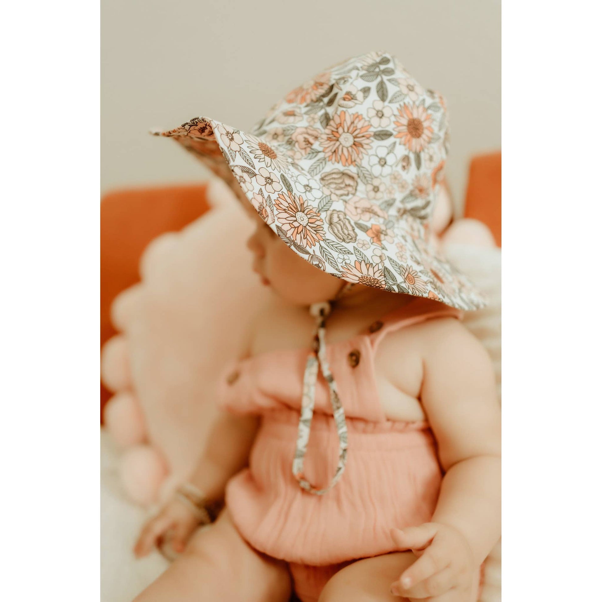Vintage Flora Sunhat UPF 50+ Baby & Toddler - Wild Child Hat CoHuggalugsSun Hat