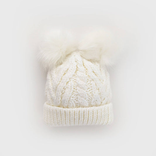 Winter White Fluffer Beanie Hat Baby & Kids - Wild Child Hat CoHuggalugs