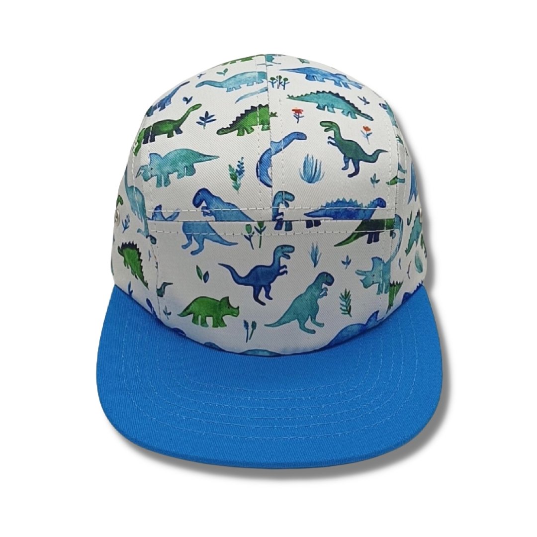 Blue Dinosaur 5 Panel Camp Hat - Wild Child Hat CoWild Child Hat CoCamp Hat
