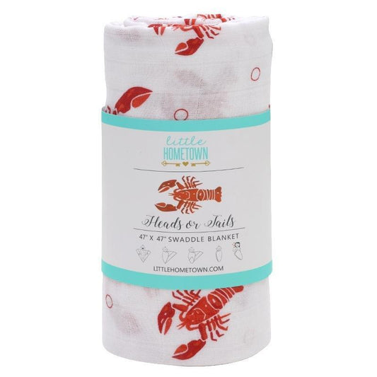 Heads and Tails Baby Muslin Swaddle Receiving Blanket - Wild Child Hat CoLittle HometownSwaddle