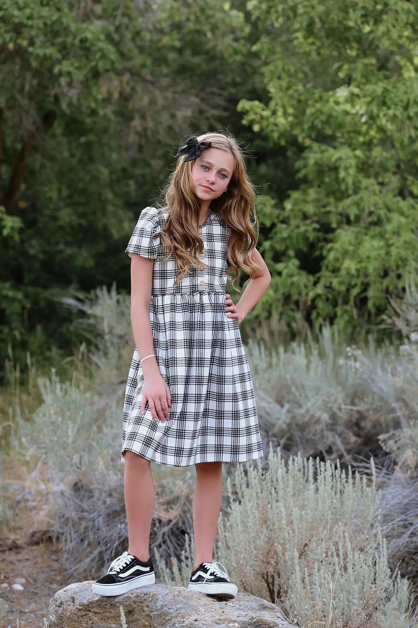 Journey Black Plaid Dress - Wild Child Hat CoWild Child Hat Co