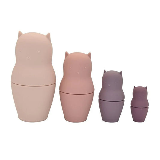 Kitty Nesting Doll Teething Toy-Pink - Wild Child Hat CoLittle TeetherTeether