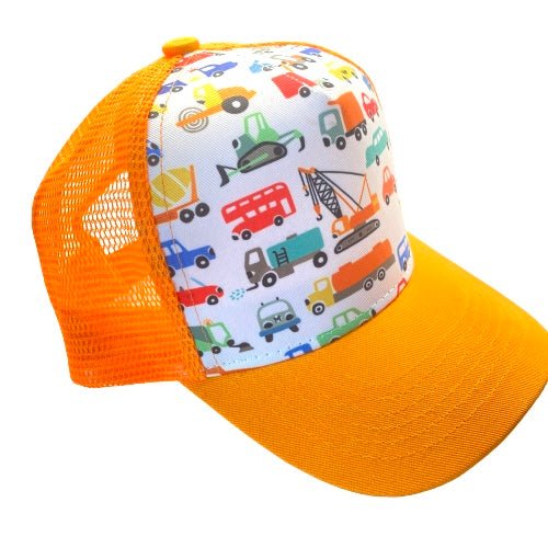 Little Trucks Orange Trucker Hat - Wild Child Hat CoWild Child Hat Co